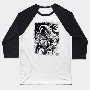 Astronaut in space Abstract Science fiction illustration Baseball T-Shirt